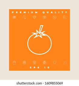 Tomato line Icon - graphic elements for your design