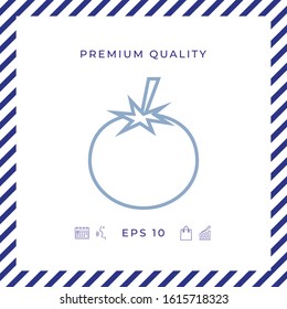 Tomato line Icon - graphic elements for your design