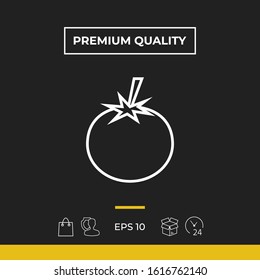 Tomato line Icon - graphic elements for your design