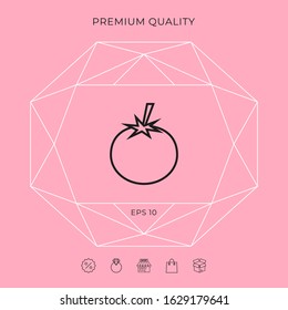 Tomato line Icon - graphic elements for your design