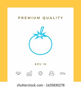 Tomato line Icon - graphic elements for your design