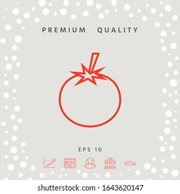 Tomato line Icon - graphic elements for your design