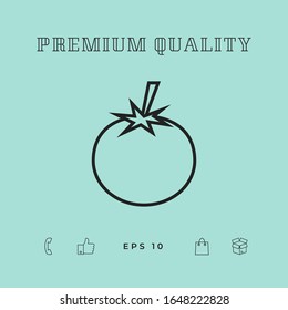 Tomato line Icon - graphic elements for your design