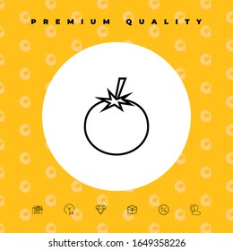 Tomato line Icon - graphic elements for your design