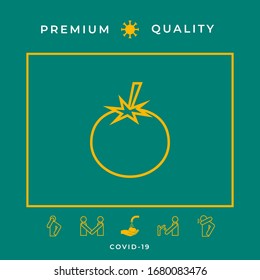 Tomato line Icon - graphic elements for your design