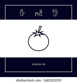 Tomato line Icon - graphic elements for your design