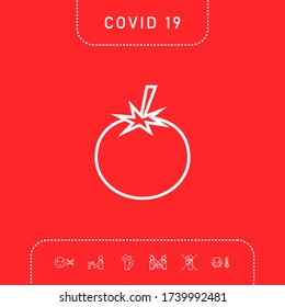 Tomato line Icon - graphic elements for your design