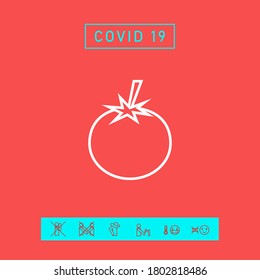 Tomato line Icon - graphic elements for your design