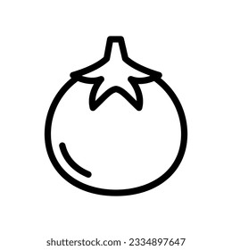 tomato line icon illustration vector graphic. Simple element illustration vector graphic, suitable for app, websites, and presentations isolated on white background