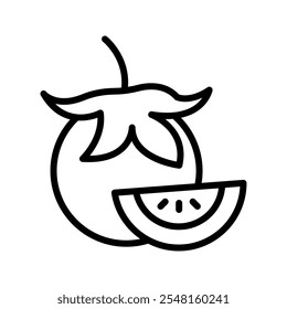 Tomato line icon , vector, pixel perfect, illustrator file