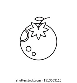 tomato, line sign, icon vector