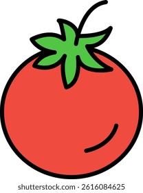 Tomato Line Vector Icon Design