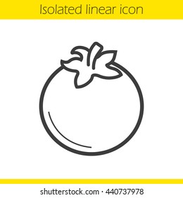 Tomato linear icon. Thin line illustration. Contour symbol. Vector isolated outline drawing
