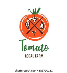 Tomato local farm logo.