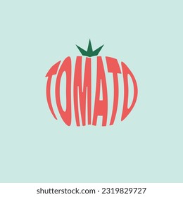 Diseño del logo del tomate. Ilustración vectorial de tomate fresco para emblema, logotipo, signo o icono.