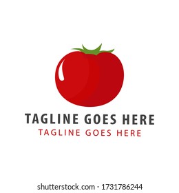 A tomato logo design template, symbol, icon. A grocery store logo vector.  