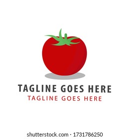 Eine Vorlage für das Design des Tomatensymbols, Symbol, Symbol. Ein Logo-Vektor für Lebensmittelgeschäfte.  