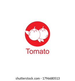 Tomato Logo Design Template. Vector Illustration