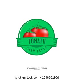 Muster für das Logo der Tomate einzeln auf weißem Hintergrund