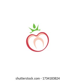 tomato logo icon design with simple style