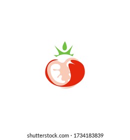 tomato logo icon design with simple style