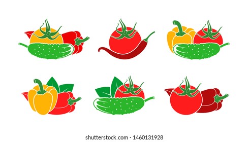 Tomato logo. Isolated tomato on white background. Vegetable logo