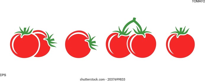 Tomato logo. Isolated tomato on white background