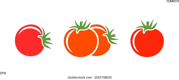 Tomato logo. Isolated tomato on white background