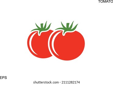 Logo del tomate. Tomate aislado sobre fondo blanco