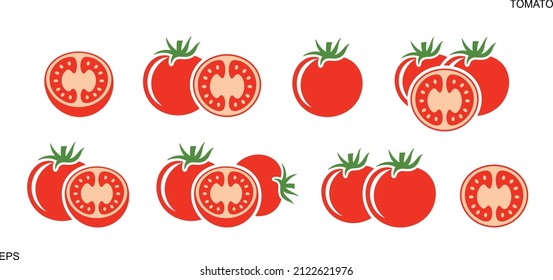 Tomato logo. Isolated tomato on white background