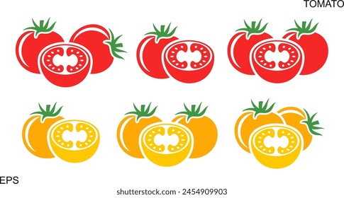 Logo de Tomate. Tomate aislado sobre fondo blanco