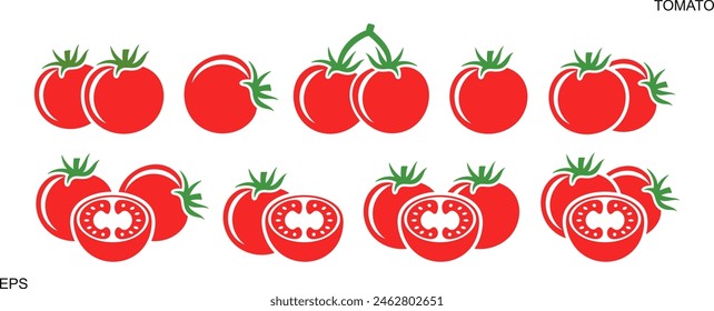 Tomato logo. Isolated tomato on white background