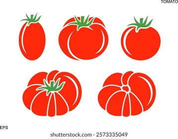 Tomato logo. Isolated tomato on white background