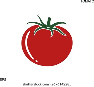 Logotipo del tomate. Tomate aislado sobre fondo blanco