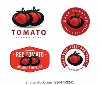 Tomato logo template set design