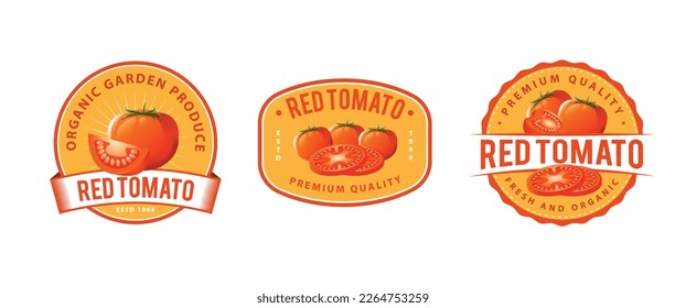 Tomato logo template set design