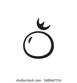 Diseño de icono vectorial de la plantilla del logotipo del tomate