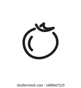 Diseño de icono vectorial de la plantilla del logotipo del tomate