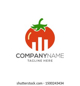 Tomato logo vector, tomato icon for logo concept. Financial company