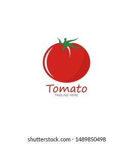 Tomato logo vector icon design 