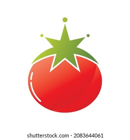 Tomato logo vector icon design