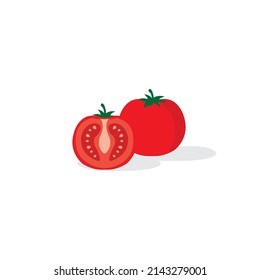  Tomato logo vector illustration design template.