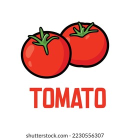 tomato logo vector illustration isolated on white background, premium logo