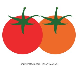 Tomato logo vector illustration on white background.