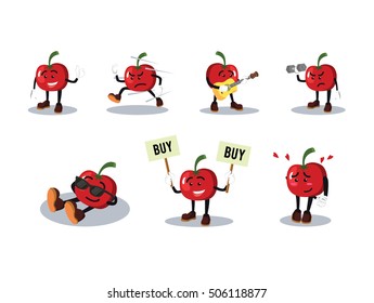 tomato man cartoon set