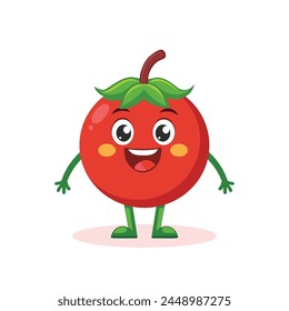 Tomato mascot cartoon character illustration