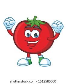 tomato mascot cartoon character vector