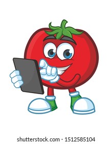 tomato mascot cartoon character vector