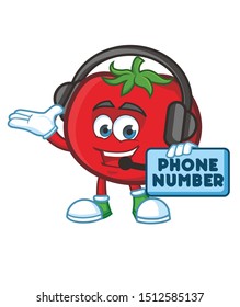 tomato mascot cartoon character vector