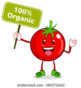 tomato mascot cartoon in vector